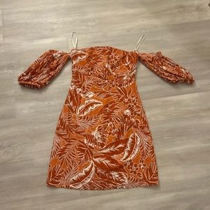 Orange Floral Hawaiian Style Dress!